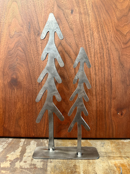 Handmade Steel Pine Tree Decor – Rustic Cabin & Holiday Accent